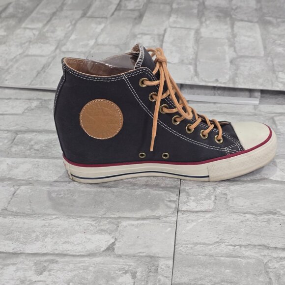 Converse Chuck Taylor All Star Lux Purple Suede Hidden Wedge Heel Mid Women 8.5 - Picture 8 of 9